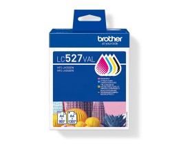4 Tinteiros Originais, Brother LC-527 VAL Preto + Cor ~ 1.300 / 900 paginas