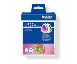 4 Tinteiros Originais, Brother LC-527 XLVAL Preto + Cor ~ 3.000 / 2.000 paginas