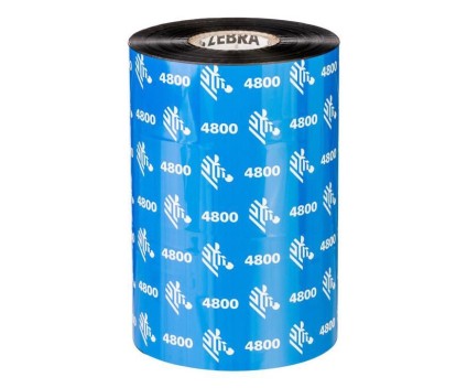 12 Fitas de Transferência Térmica Originais, Zebra 04800BK11045 110mm x 450mm